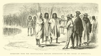 Interview with the Chontaquiros Indians Introduced on the Shore at Bitiricaya by Edouard Riou